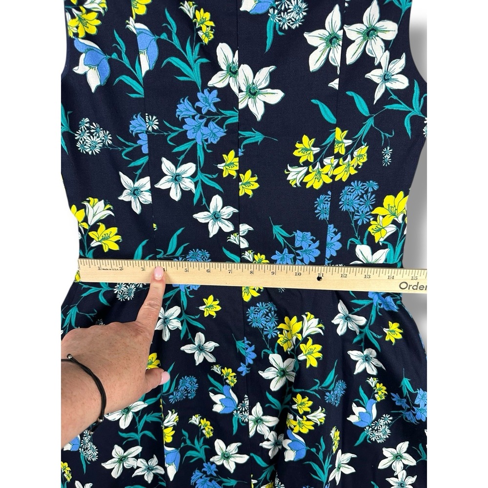 Draper James Elliston Dress Womens 4 Floral Fit & Flare Sleeveless Preppy Brunch - Picture 6 of 7
